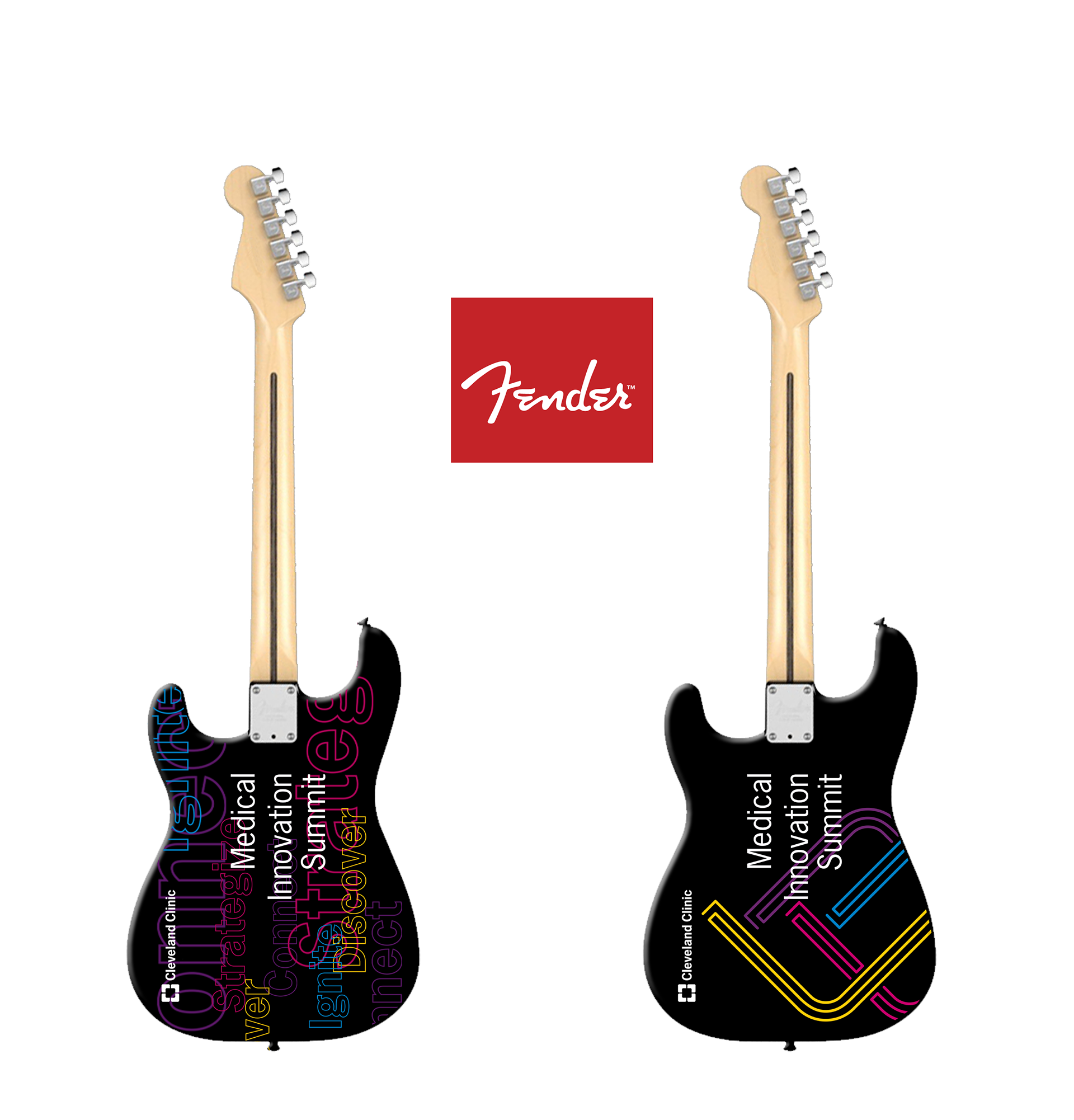 mockups of the back of the guitar