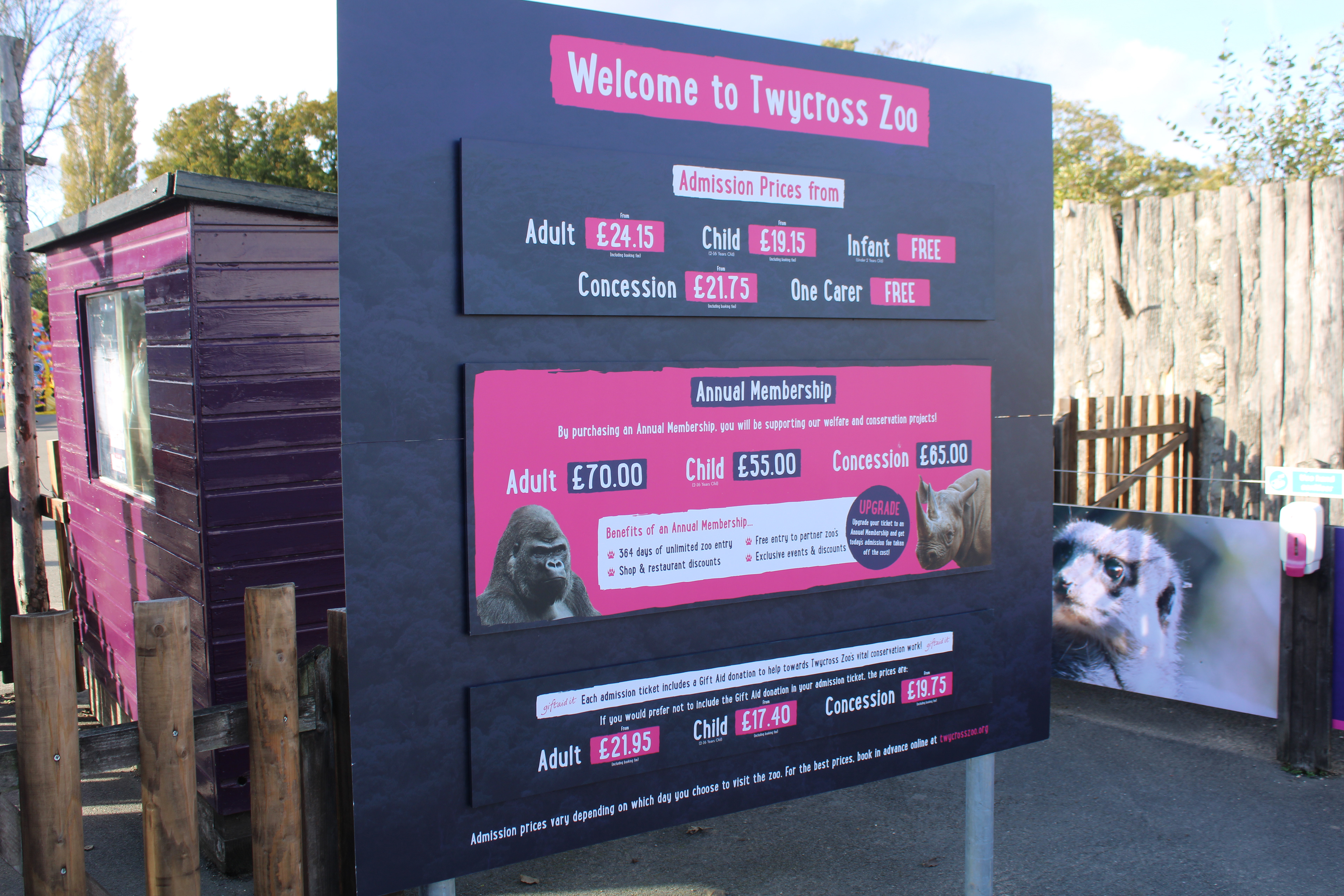 Admission Price Board