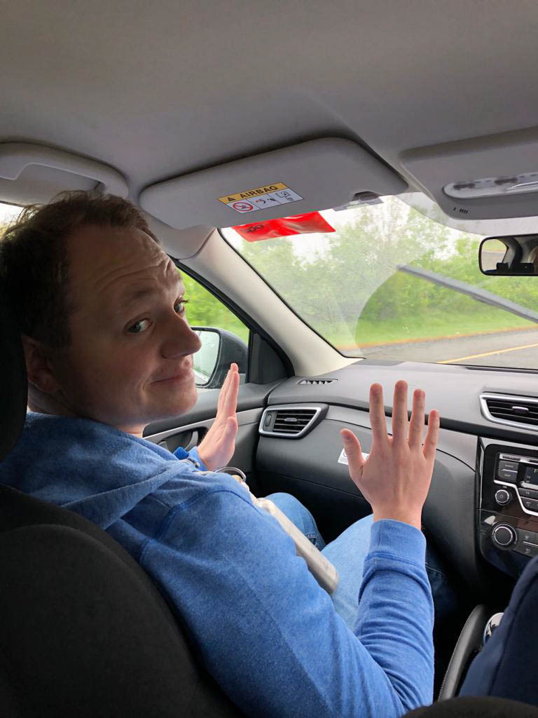 Matze drives hands-free