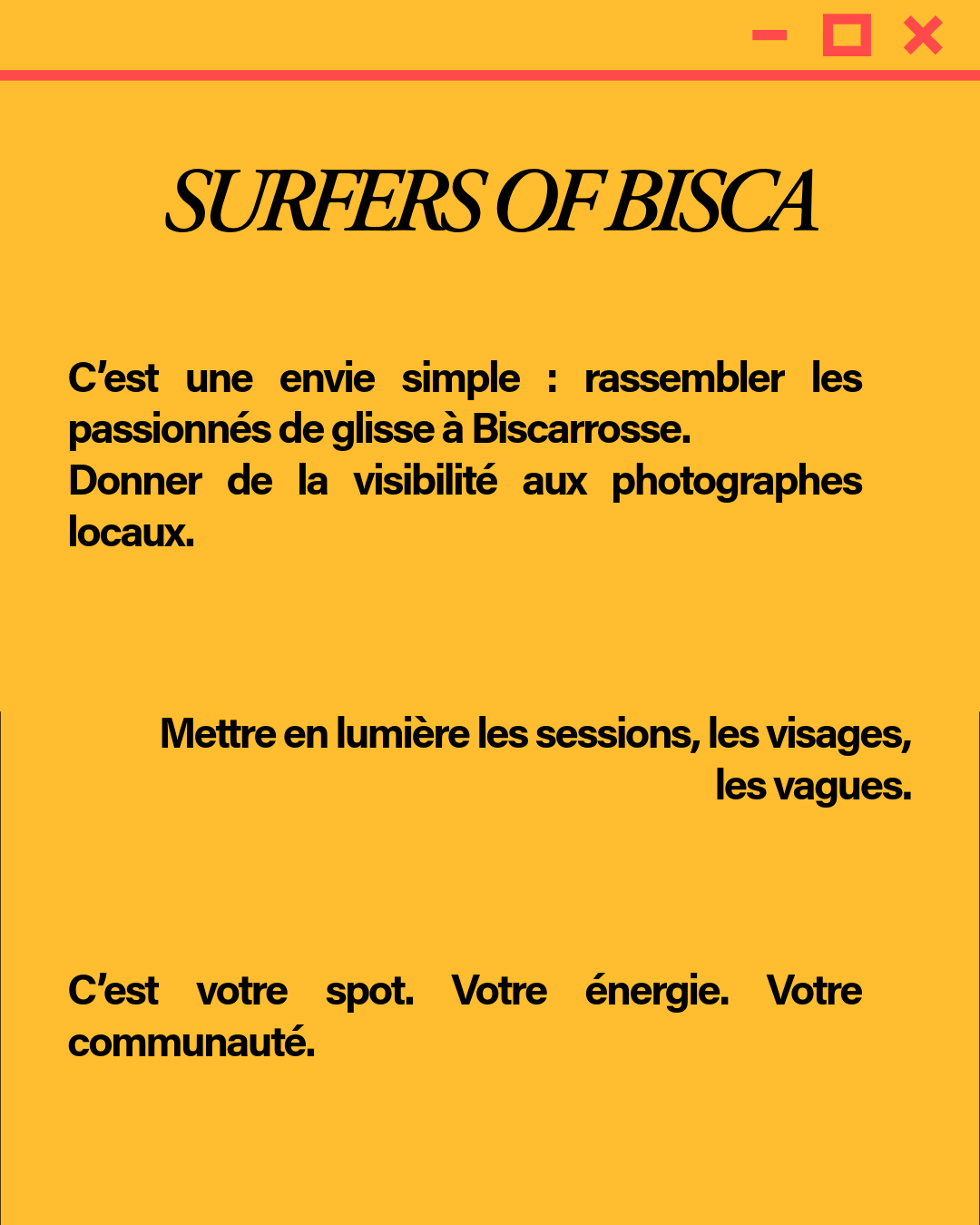 SURFER OF BISCA project