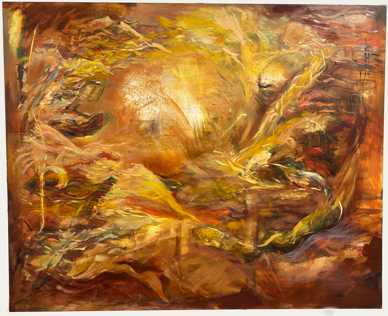 Touch Me Softly, 2025 Touch Me Softly, oil on canvas, 2025 – intimate figuration layered with gestural tenderness.