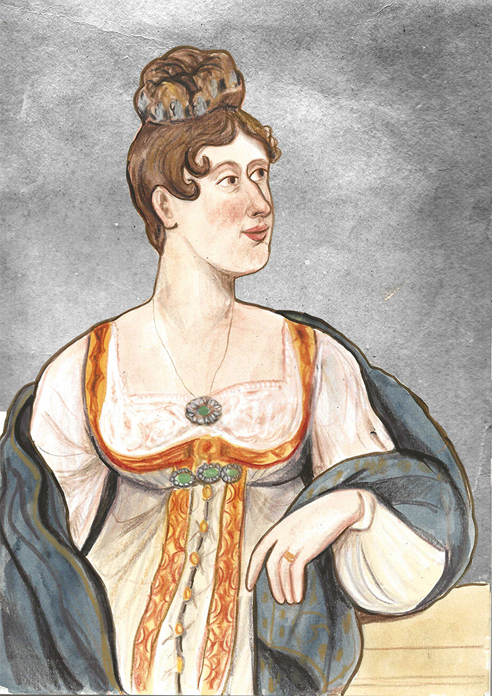 Illustration of Princess Charlotte from The 1819 Baby Race zine. (Third-Hand History)