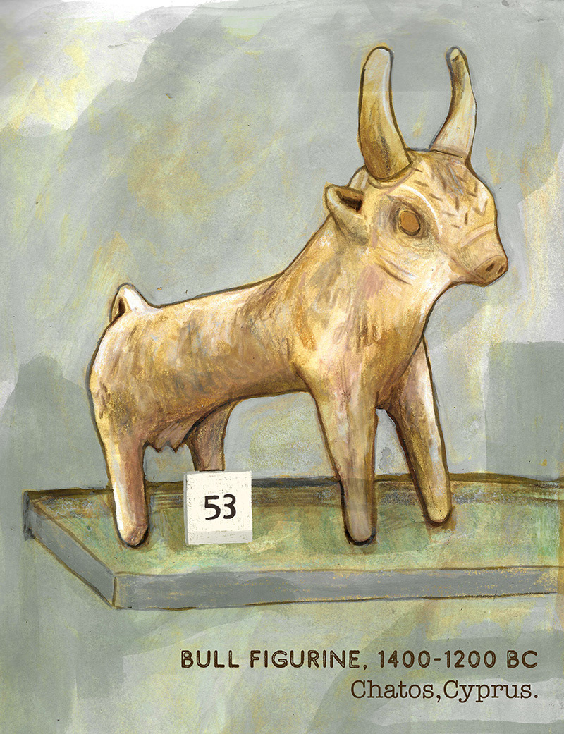 Bull Figurine from the Ashmolean Museum. 
