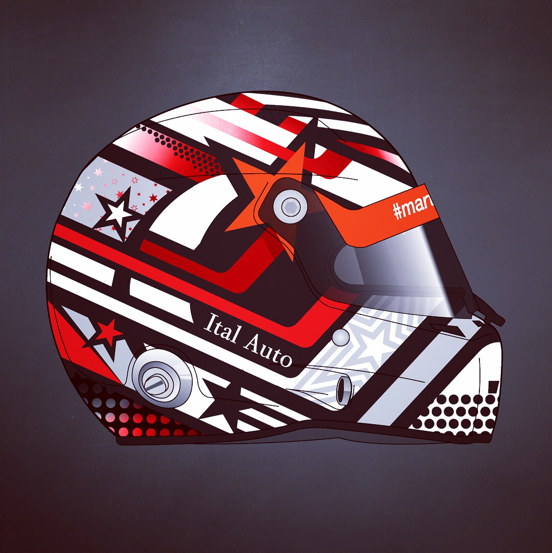 The design is themed on the Australian and Singaporean flags (the driver being born in Australia and living in Singapore).