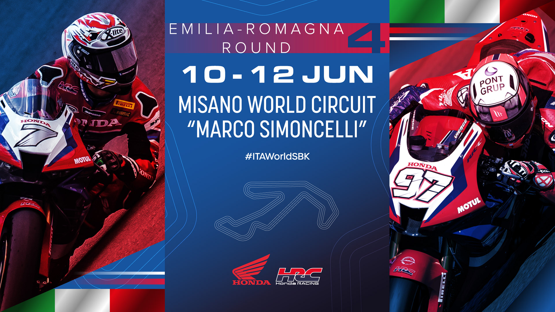 Facebook/email header graphic for HRC WSBK 2022