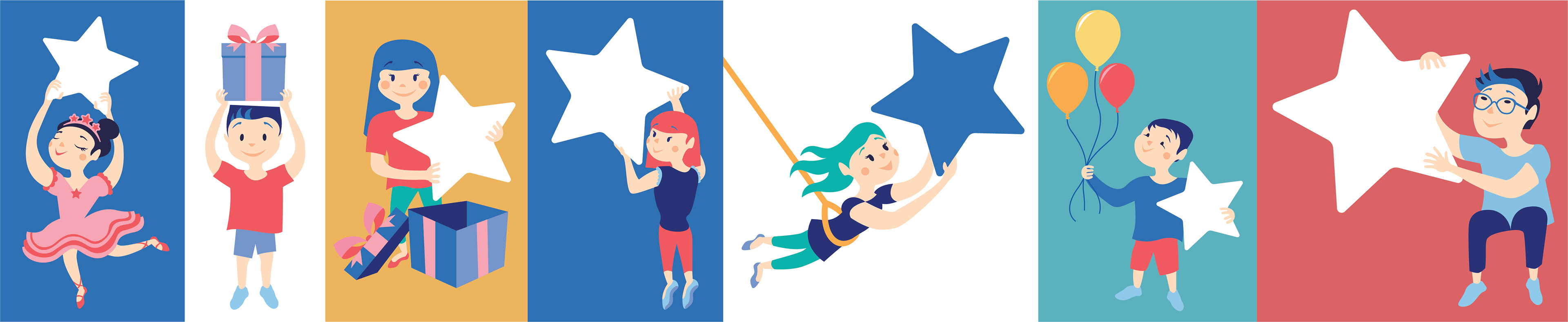 Illustrations for Make-A-Wish Singapore 2019 - Characters created for the organisation's publications