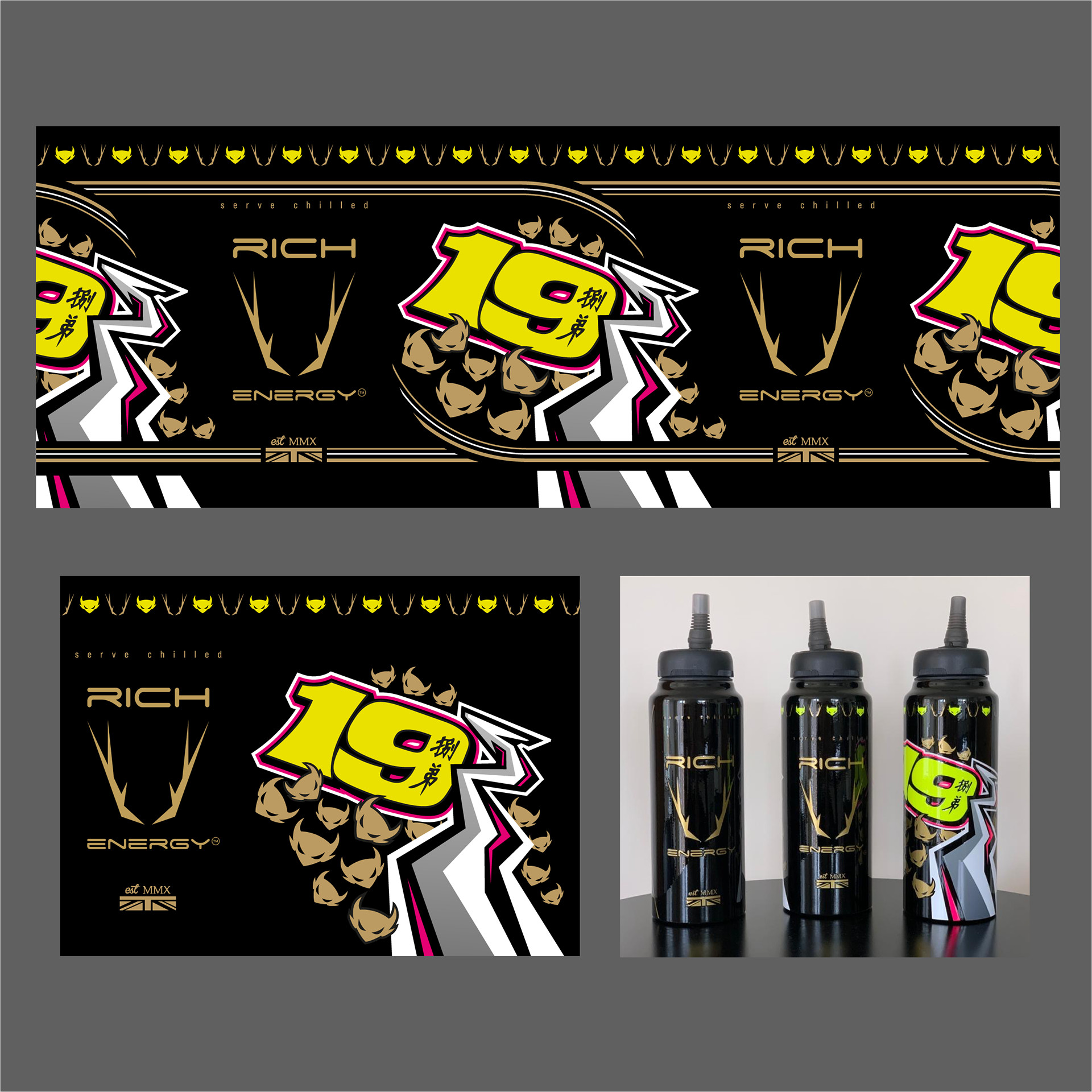 Drinks bottle design for the 2020 WorldSBK season
