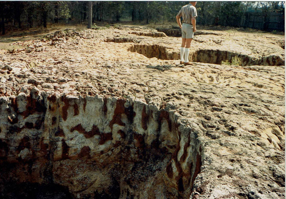 Ed checks out the Mystery Craters near Bundaberg.