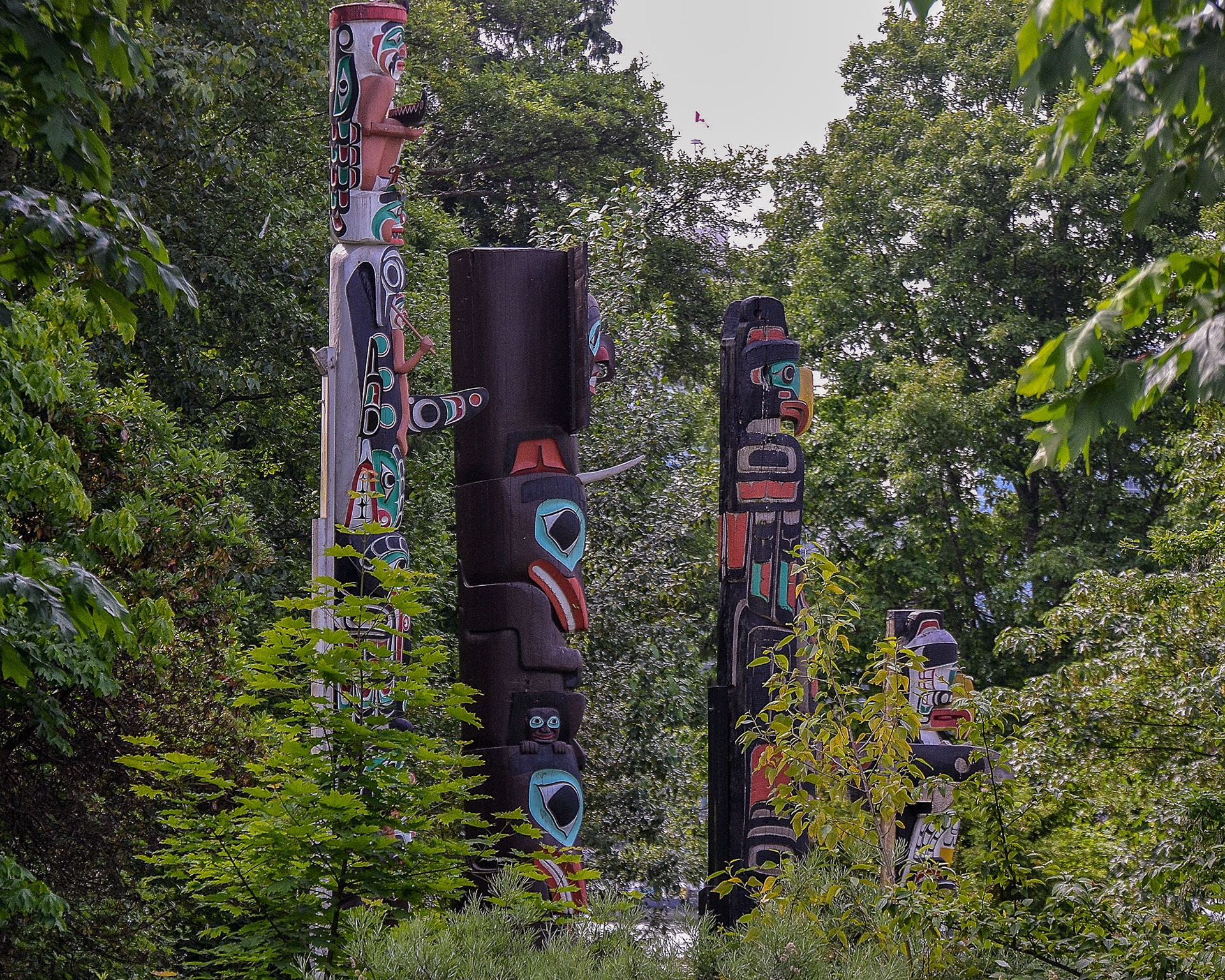 Totem poles in Stanley Park