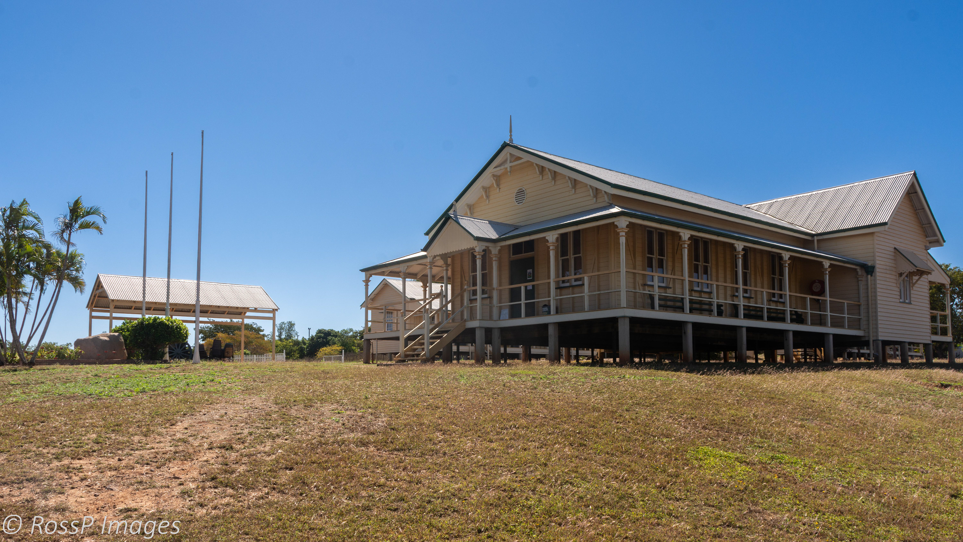 The Ravenswood Court House and Police Station erected on the site in 1882 - the Court House, Police Station, and Cells, all of which were removed from the site in 1965 and later returned during the 1980's.