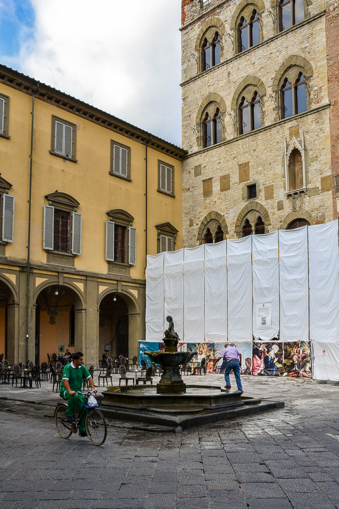 Fontana del Bacchino in front of the Palazzo Pretorio.. Formerly the old city hall.