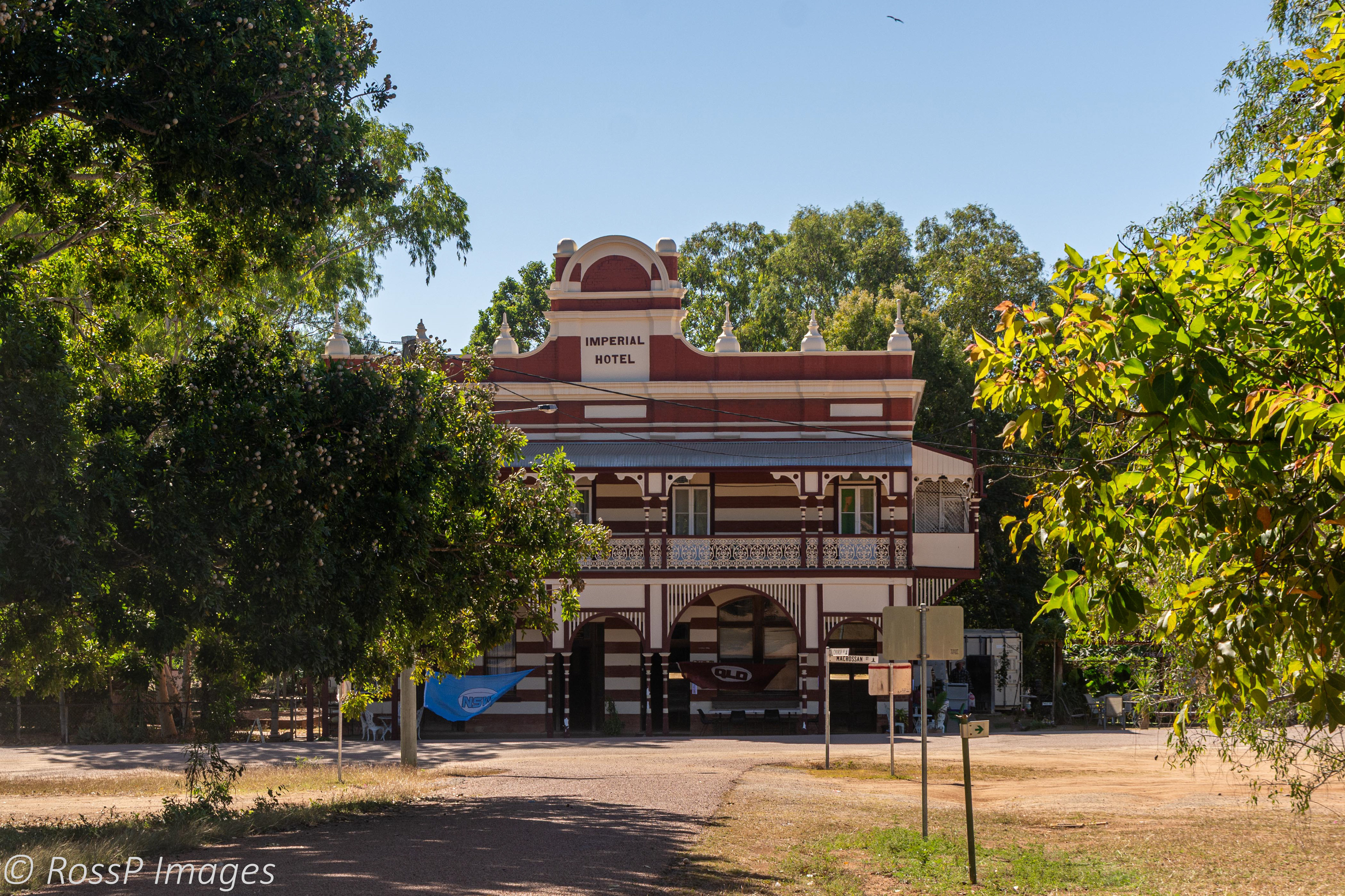 The heritage listed Imperial Hotel in Macrossan Street built in 1902.