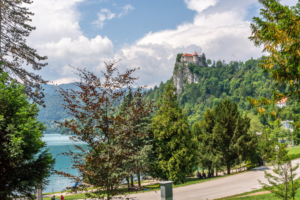 Bled Castle overlooking Lake Bled dominates the views around the lake and the city.