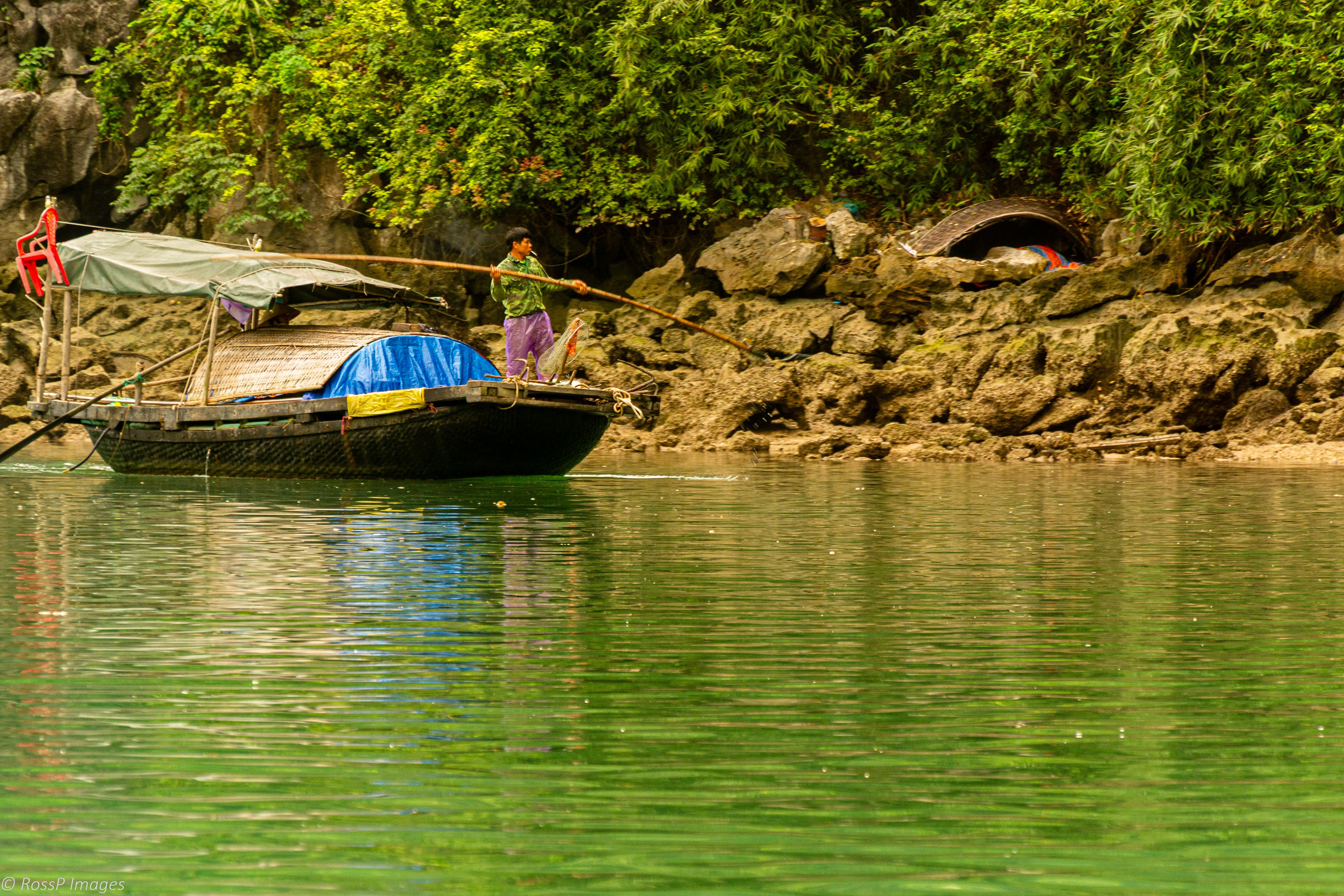 Spear fishing Vietnamese style.