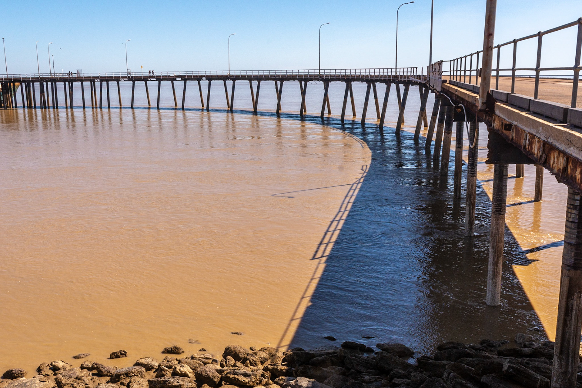 Derby Jetty - famous for its exterme range of tides