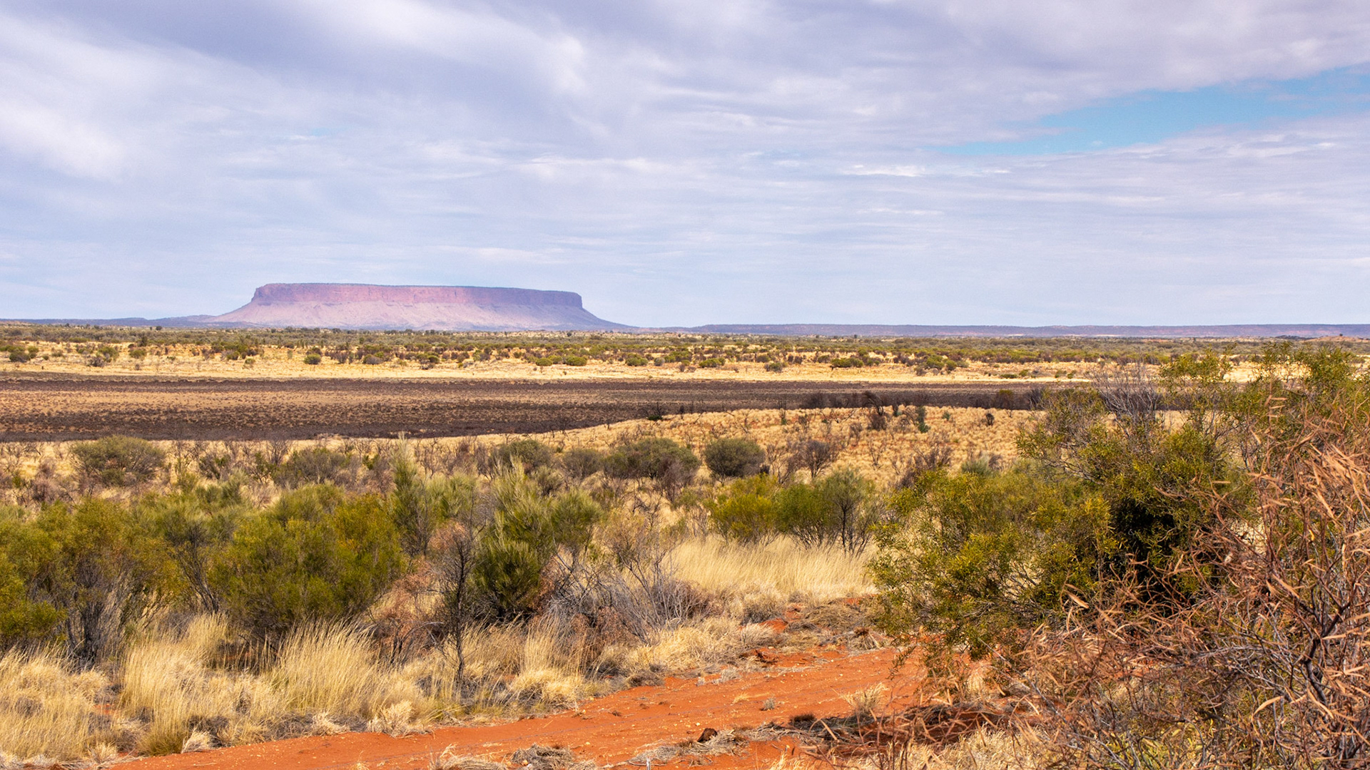 Mount Connor is prominent in the distance ........... affectionately "Fooluru" by the locals