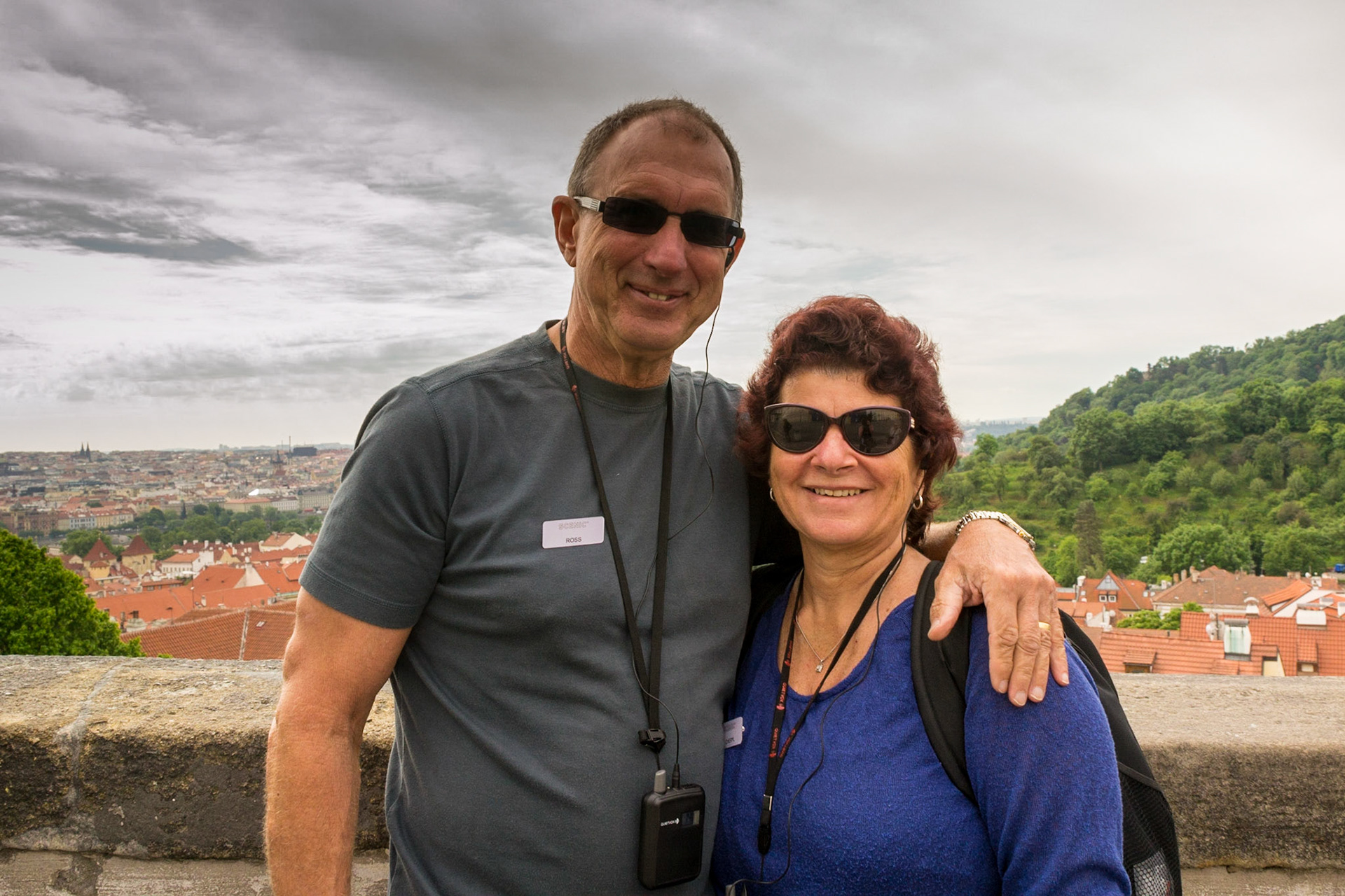 Our "Scenic" photo with Prague and the Vltava valley in the background