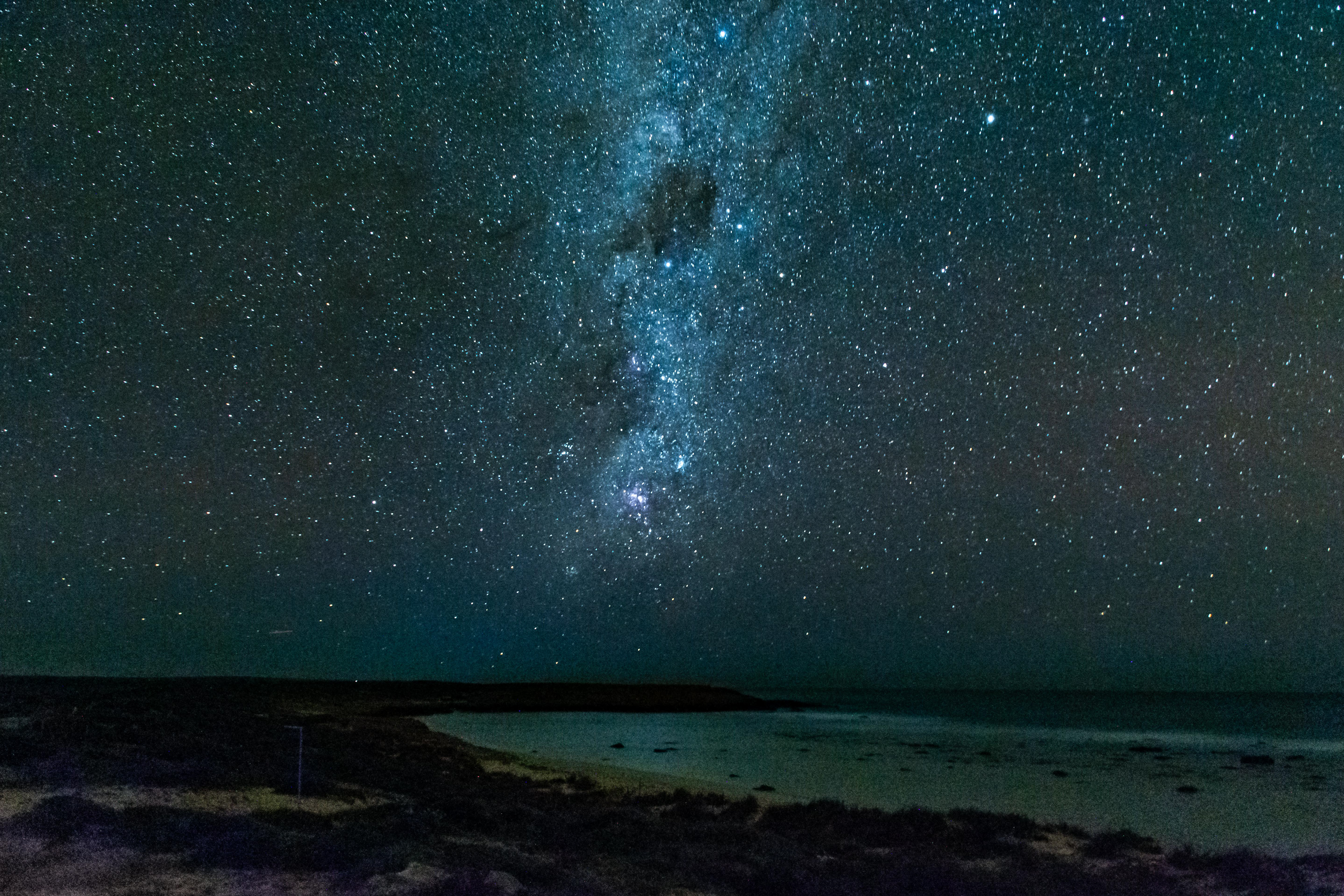 Quobba Station - The Milky Way lights up the bay.