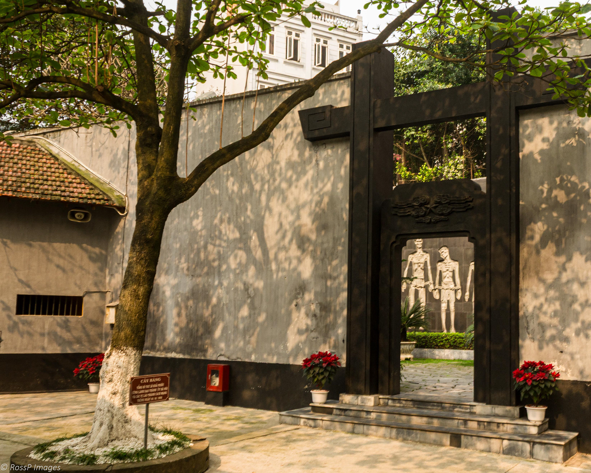 Glimpses of a brutal past is etched on the walls as a reminder to all who visit.