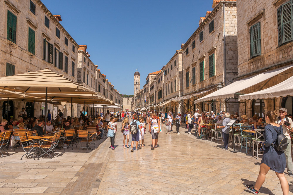 Placa Stradun - the main shopping and dining precint of the Old Town.