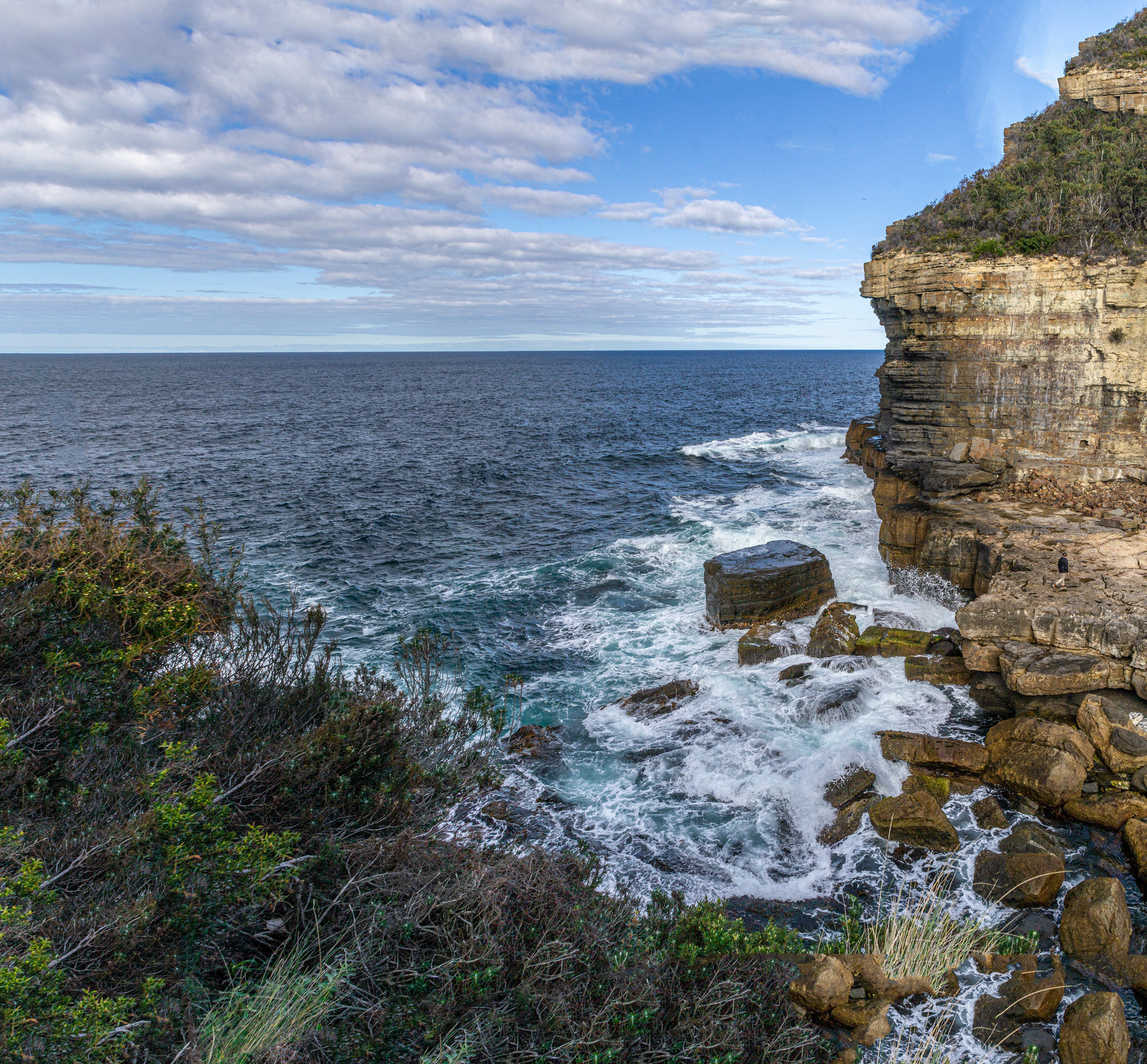 One of many of the rugged cliff faces of the Tasman Peninsula.