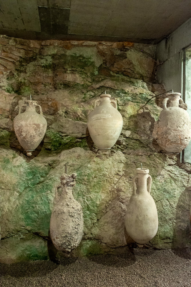Amphora - ancient vessels used for the storage and transport of liquids such as wine and olive oil.