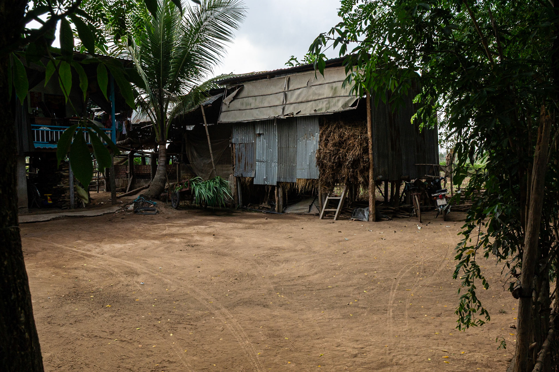 Most buildings are raised to allow for annual monsoon flooding events.