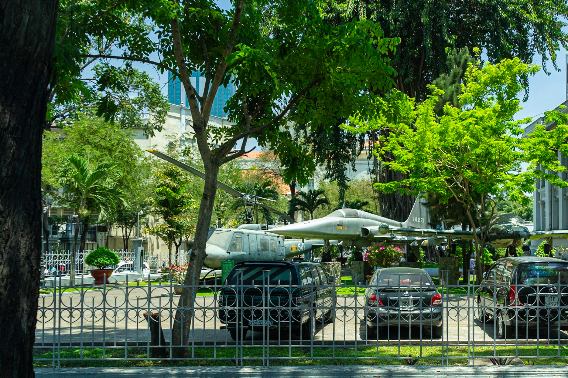 Reminders of their "American War" pop up through0ut the city.