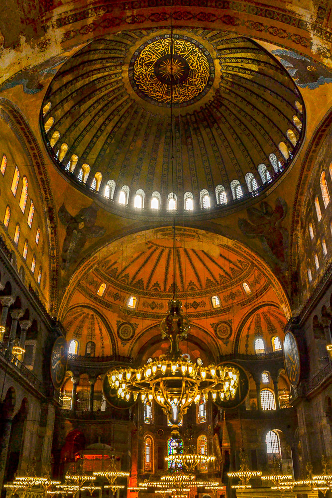 Layers of light and colour beneath the huge central dome.