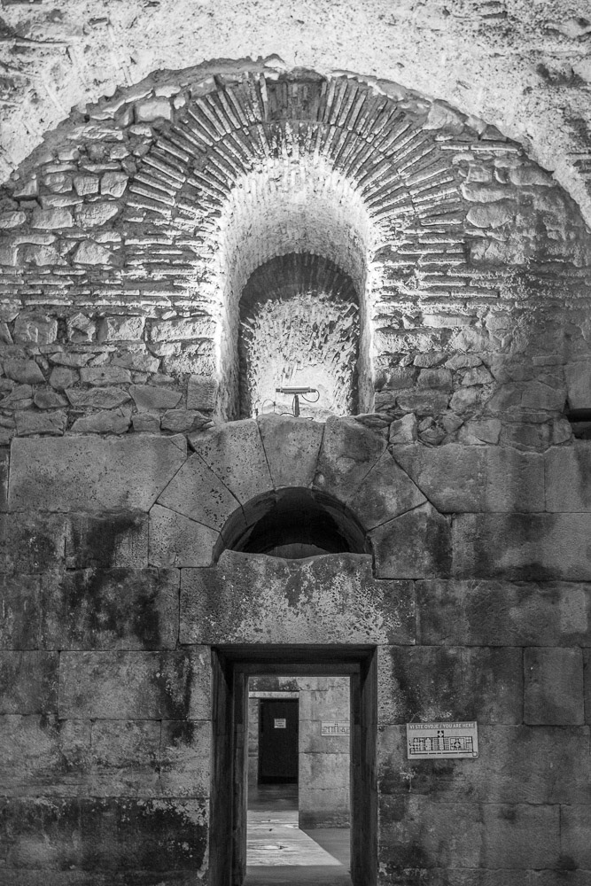 Inside the cellars of Diocletian's Palace.