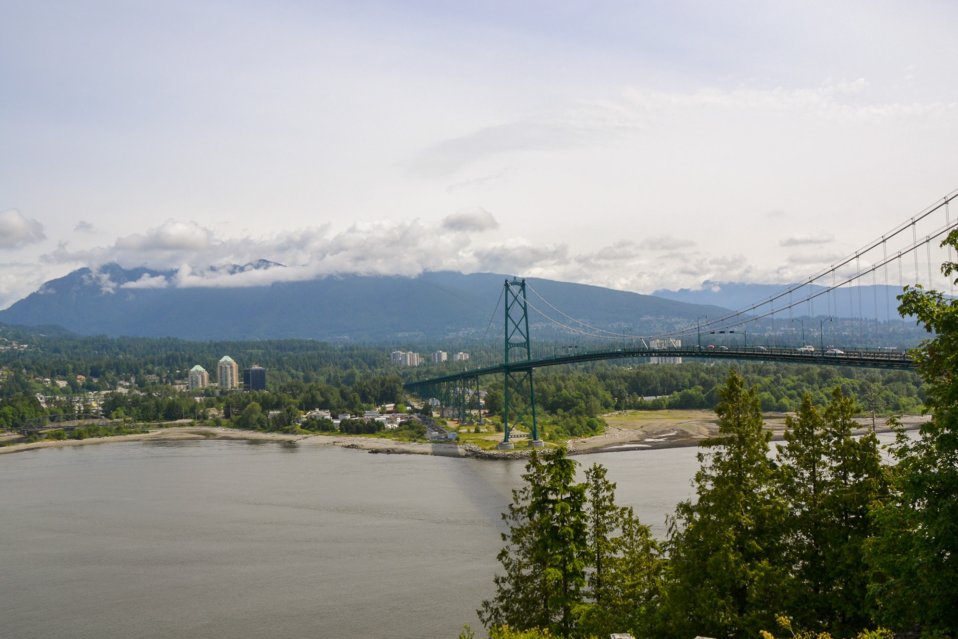 Lions Gate Bridge, the name refers to the Lions, a pair of mountain peaks north of Vancouver.