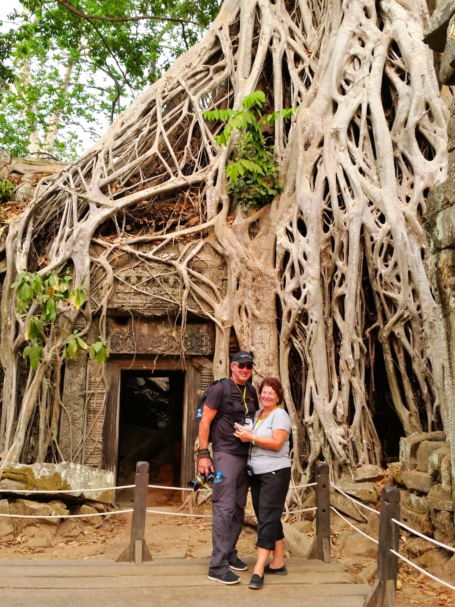 Capturing our memories od Ta Prohm..