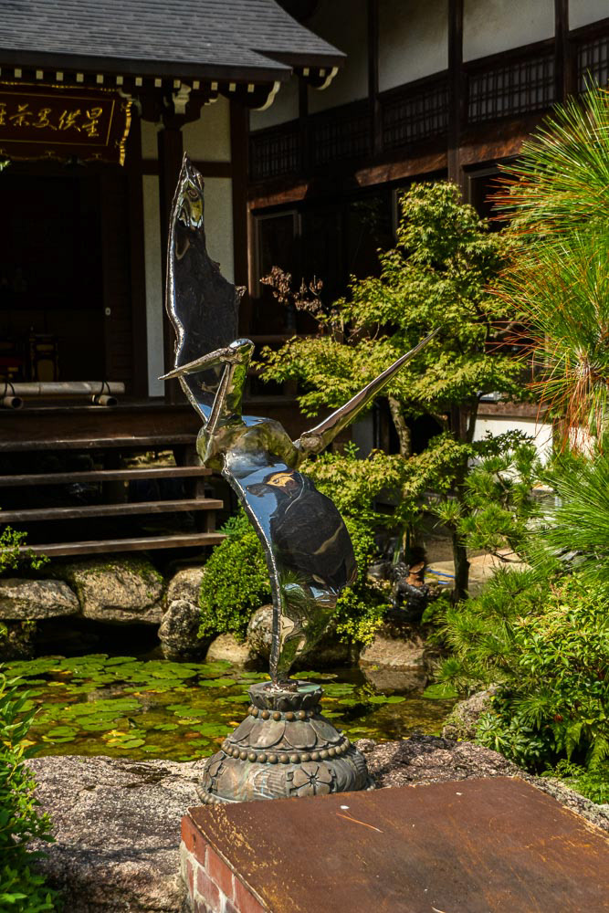 Crane sculpture Daisho-in Temple.