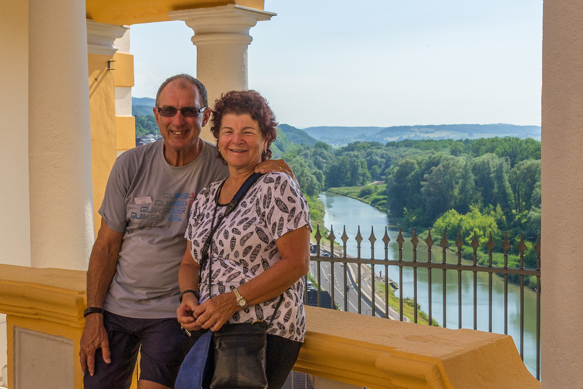 One of the balconies of the Abbey overlooking the Danube.