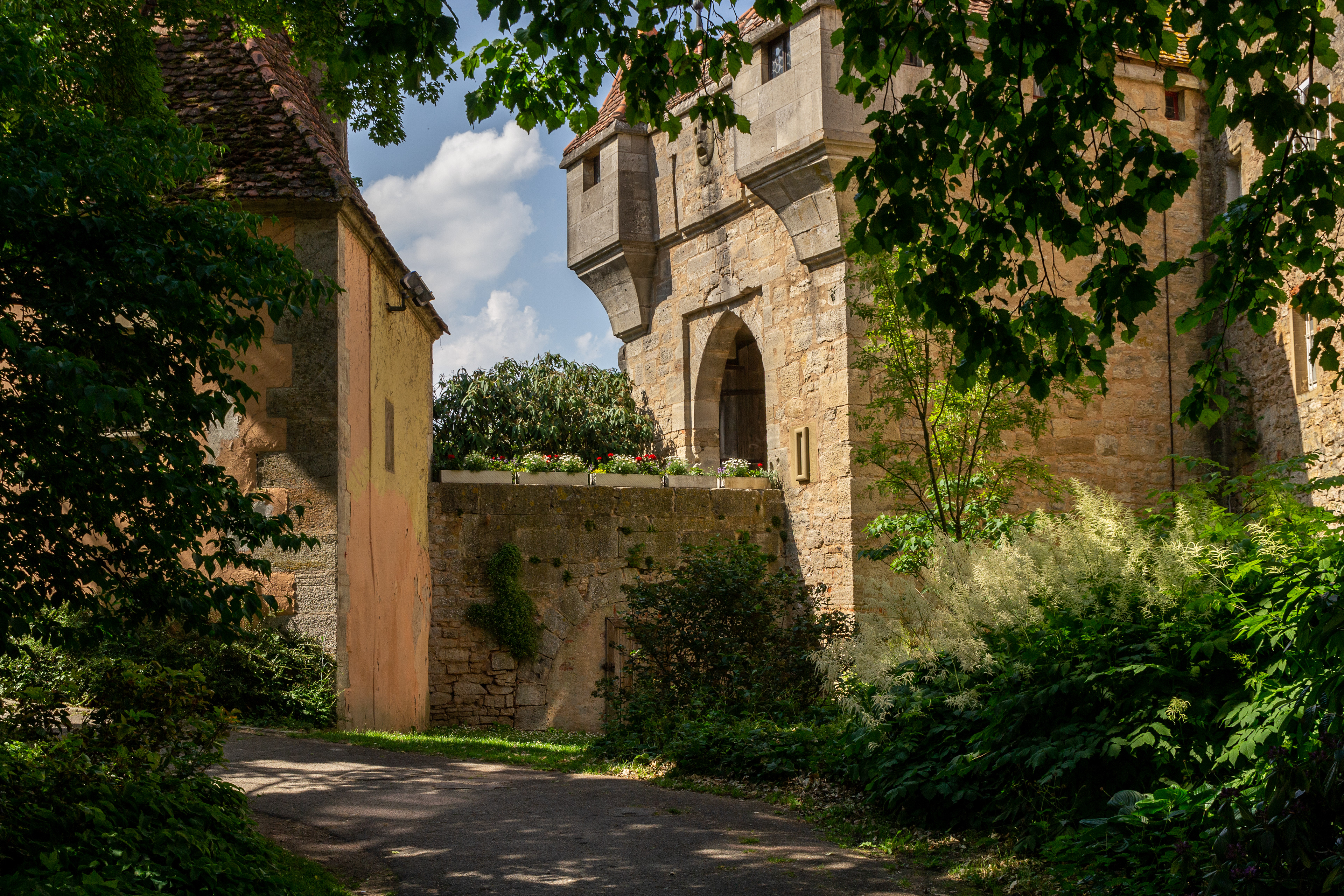 Approacing the gates of the Burgtor and Burg. Built in 1356 it served as the city's main gate and fortification.
