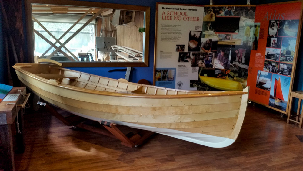 Franklin's wooden boat building school.