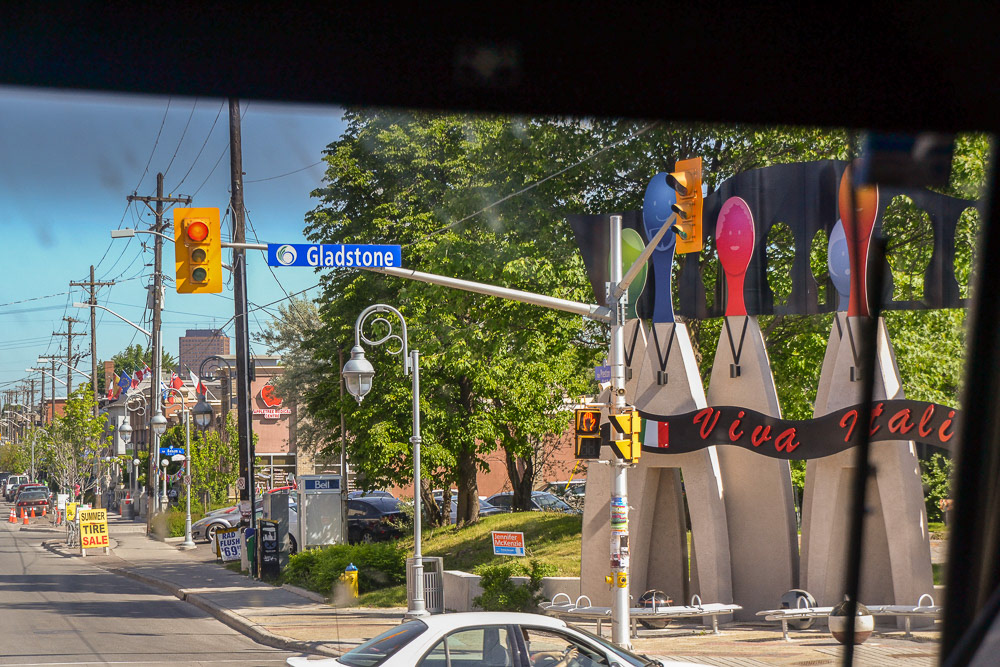 We find Gladstone in our travels through "Little Italy".