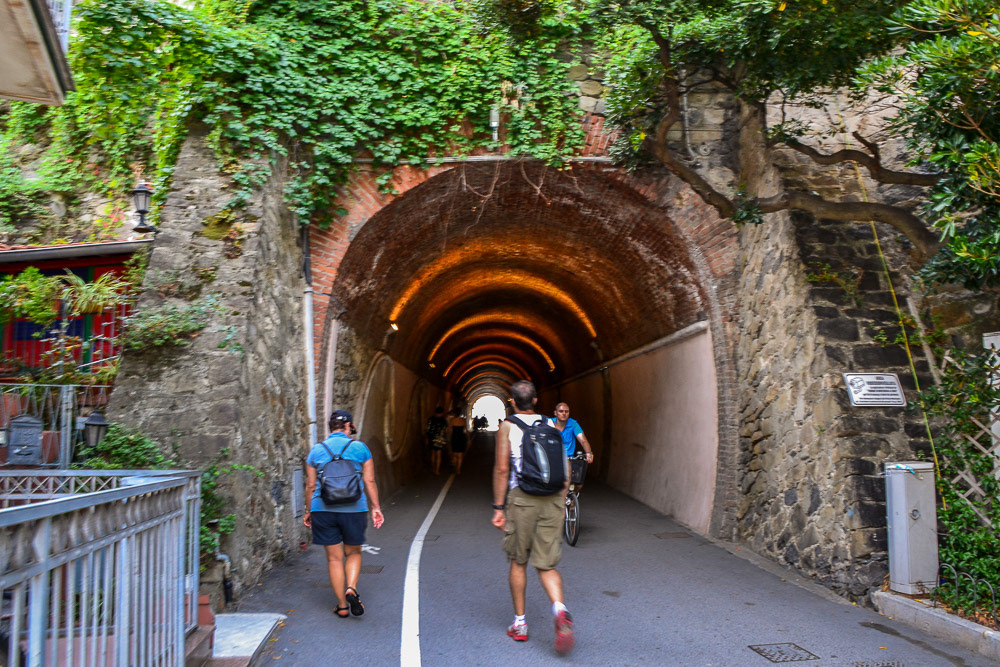 Monterosso is divided into two distinct parts: the old and the new towns divided by a single tunnel that caters to pedestrians and the very few cars.