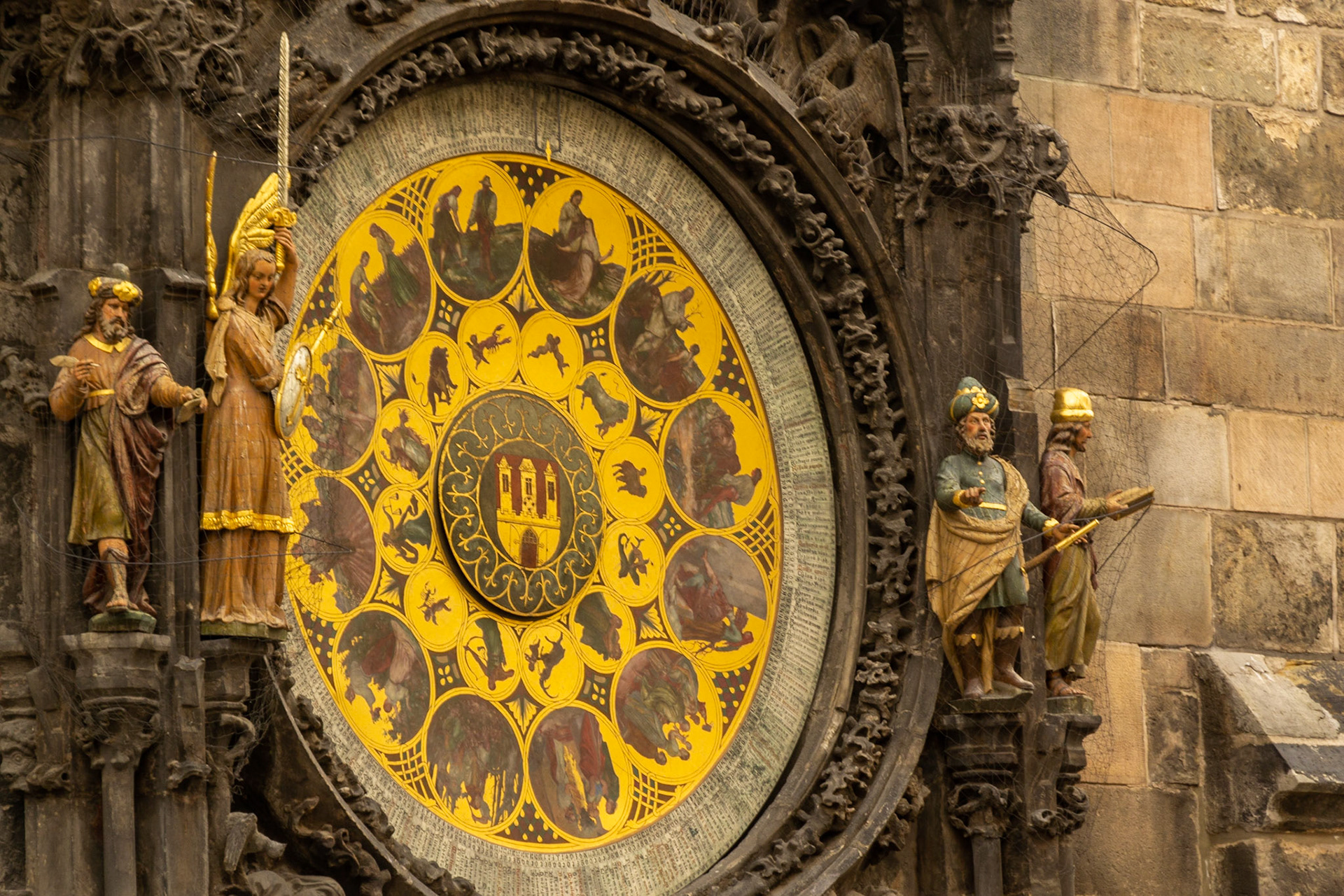 The Old Town Hall's Astronomical Clock - detail from a 19th Century Calander