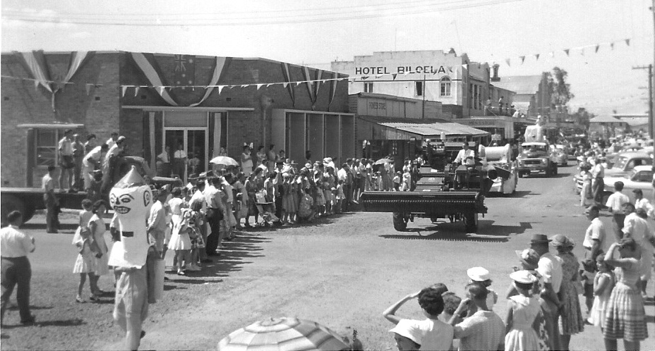 Cotton Festival Parade, Callide St Biloela. 1961