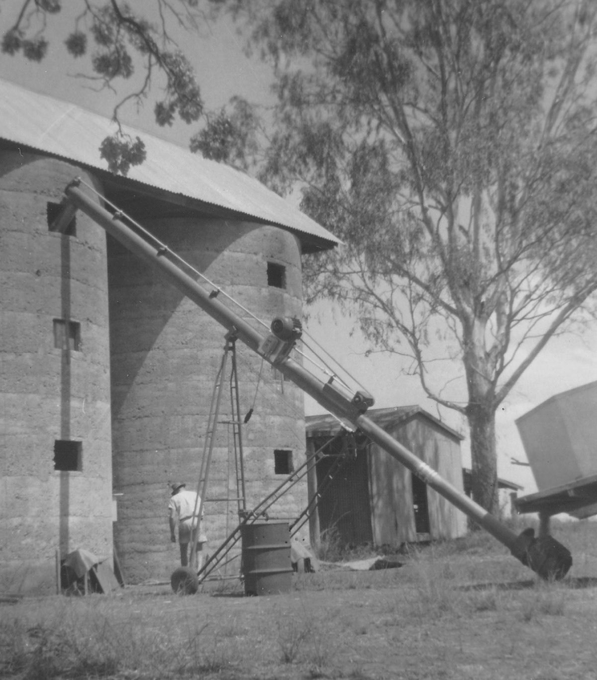 Ed at the grain silos - 1966