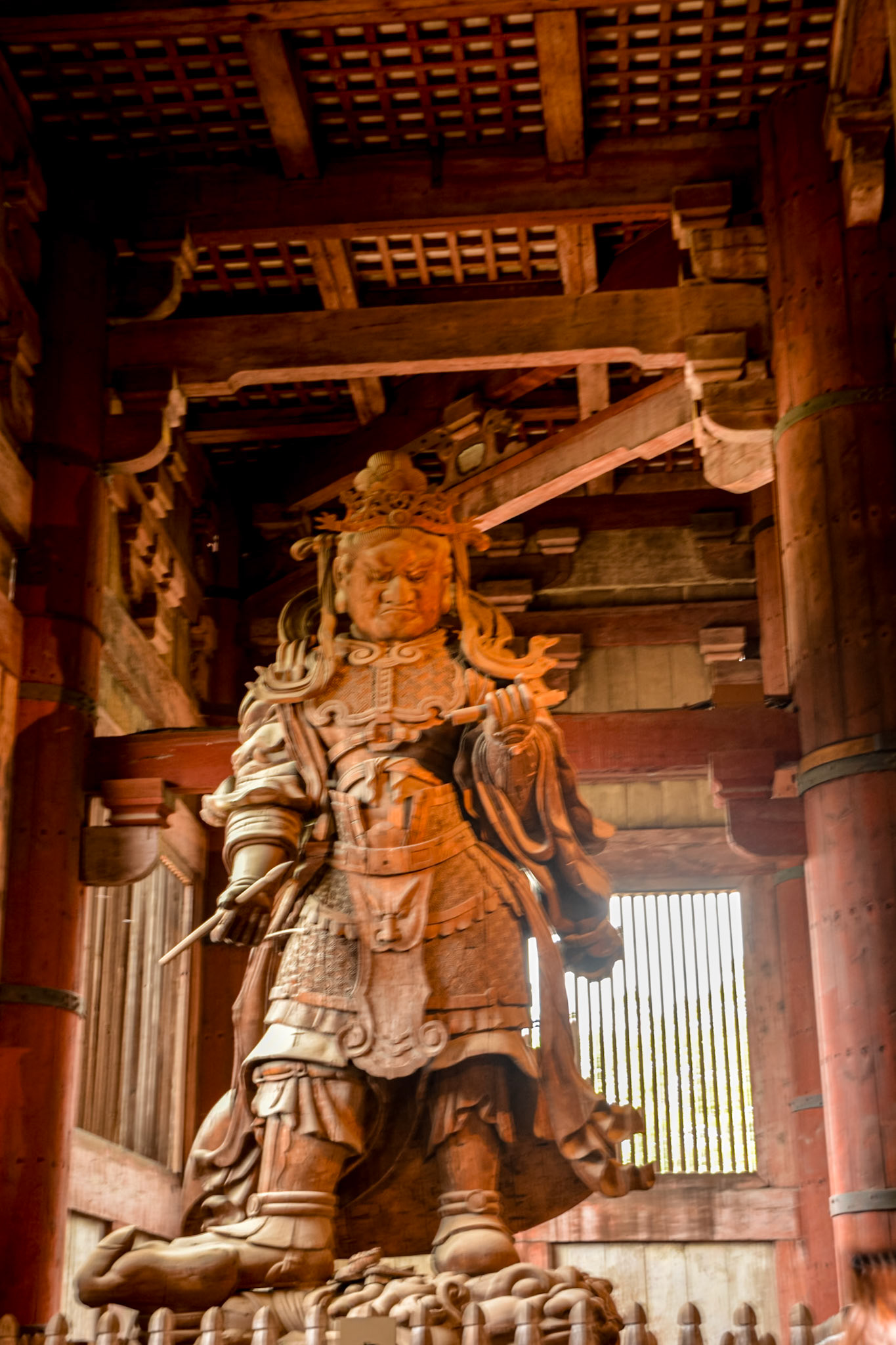 Komokuten, one of the pair of guardians in the Daibutsuden.