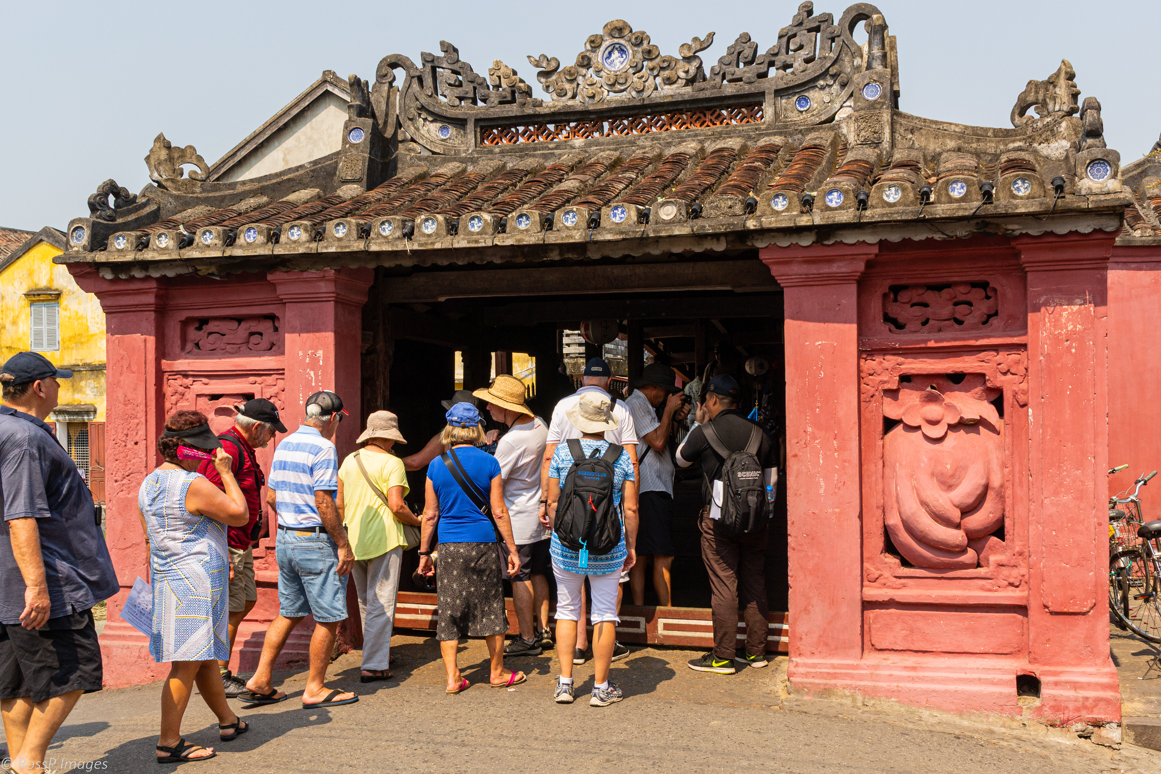 The Japanese Covered Bridge has a small Buddhist temple on its northern entrance.