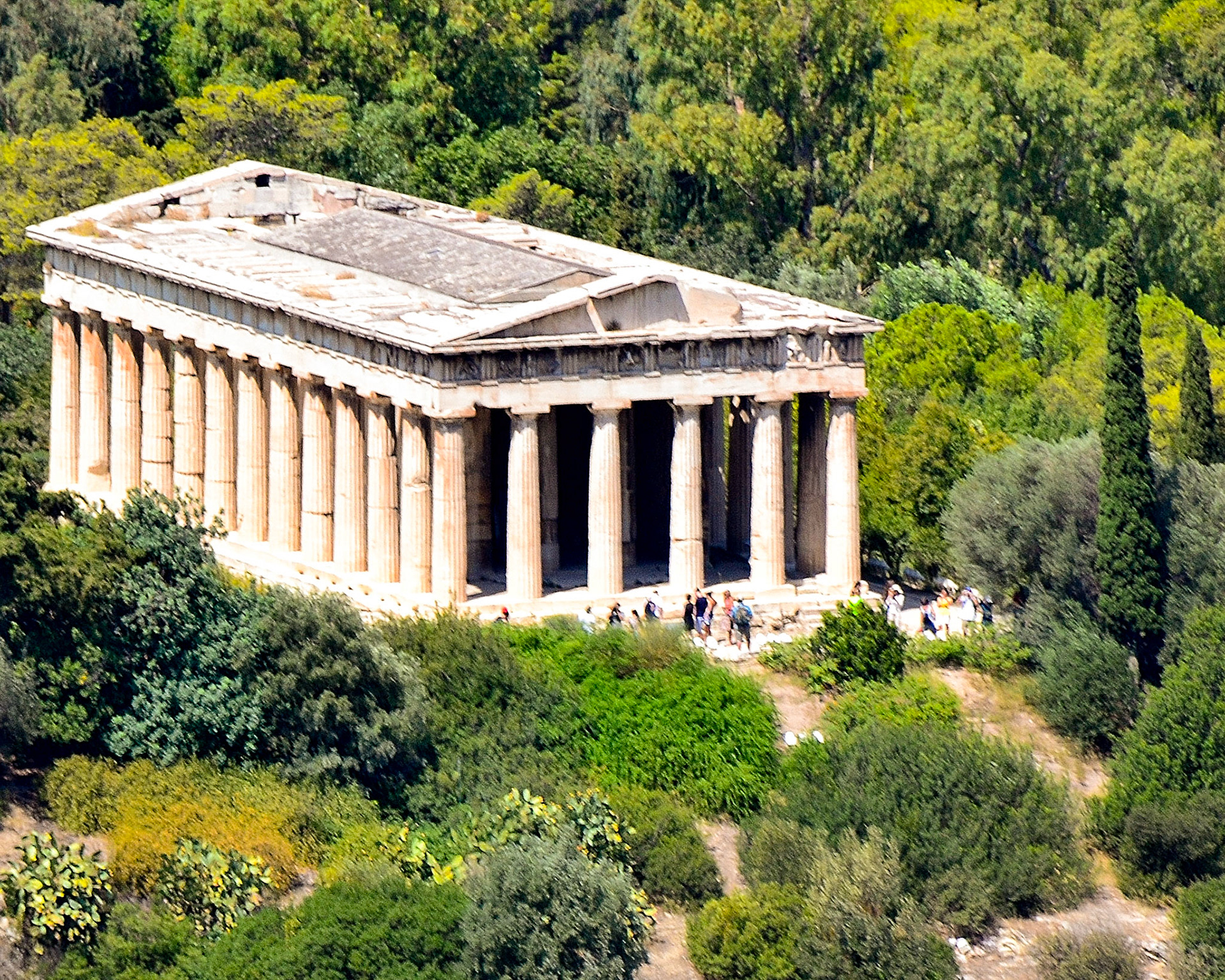 The ancient temple of Hephaestus in the Agora.