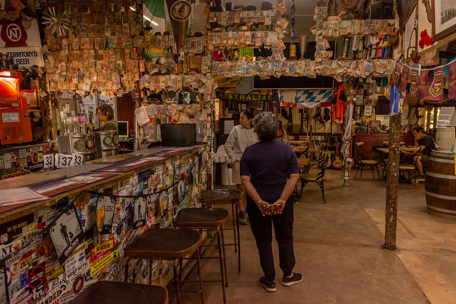 Checking out the quirky interior decor ........