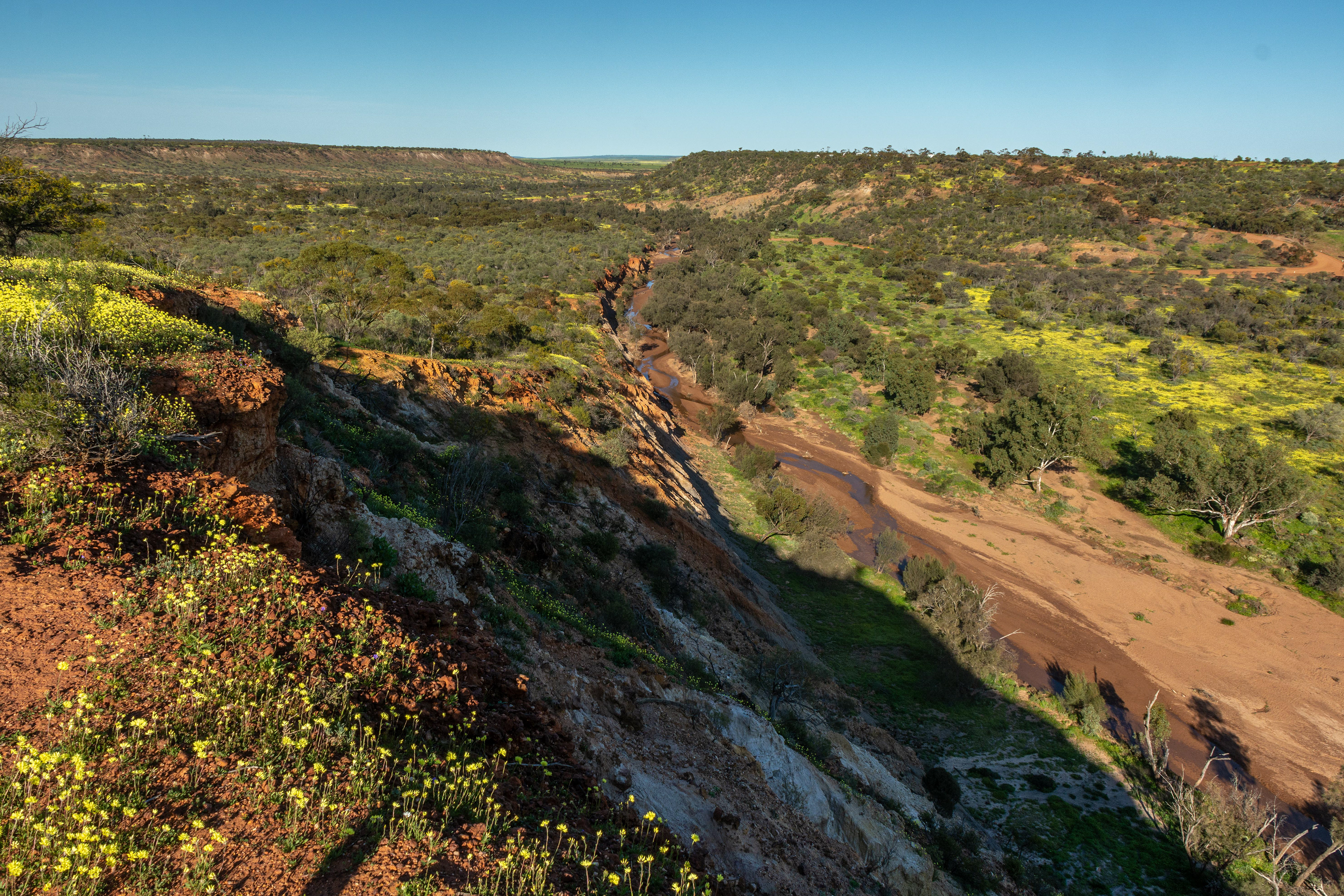 Overlooking the Irwin River and adjacent countryside.