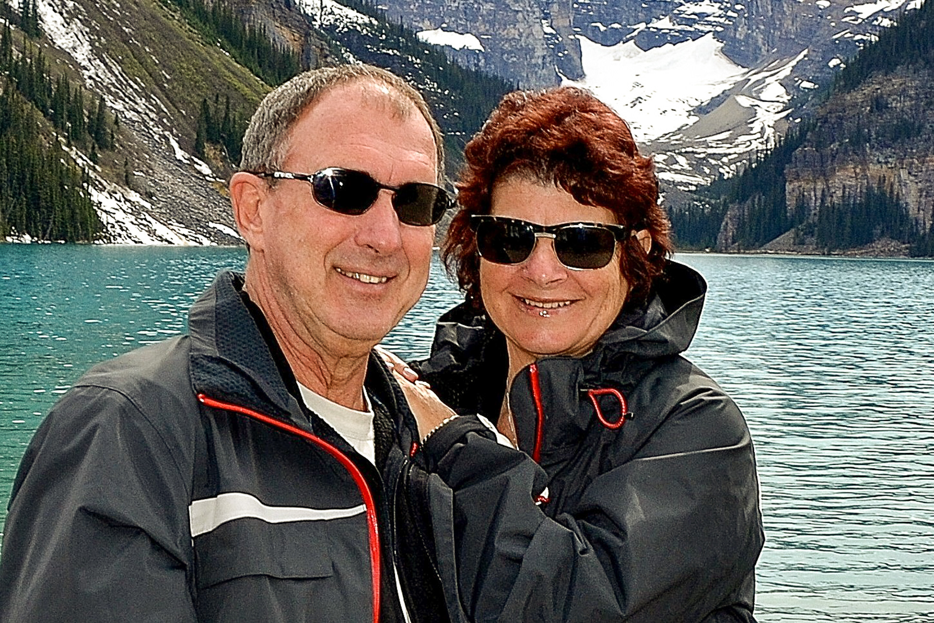 Capturing a bucket-list memory at Lake Louise.