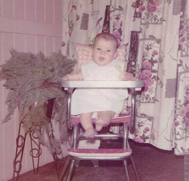 Tracy in her high-chair