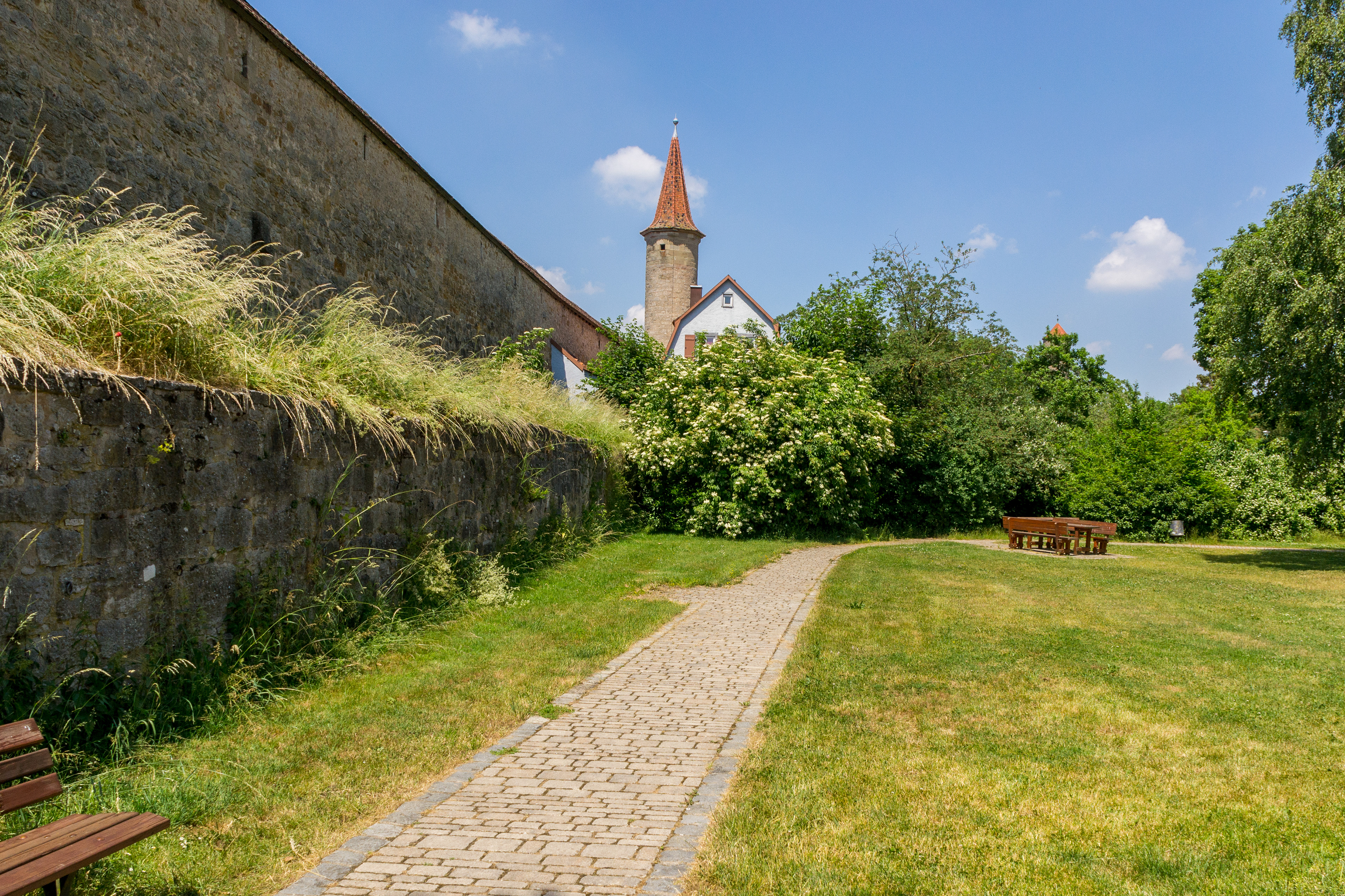 Rothenburg, Medieval walls and fortifications still surround the old town.