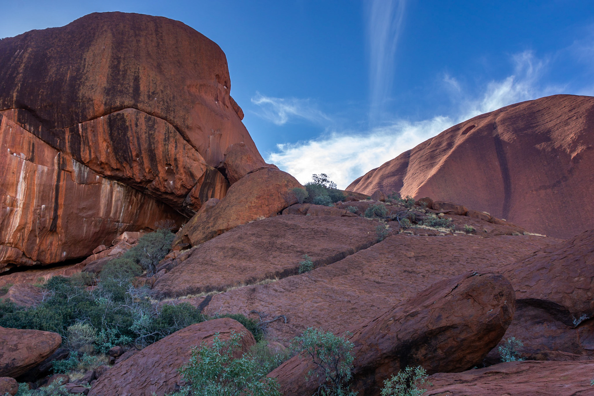 Shapes and colours of the rock against against the vivid blue sky inspire the imagination..........